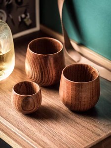 TaiLai - Vaso de Whisky de Madera Maciza Natural de Primera Calidad, Copa Vintage para Vino, Té, Café, Cerveza, Técnica de Pulido a Mano - Product Image 4