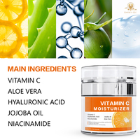 Vente chaude avec acide hyaluronique acide ascorbique soins de la peau blanchissant Anti-âge hydratant éclaircissant vitamine C crème pour le visage