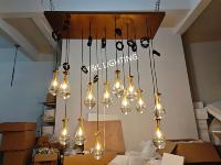 Lustre suspendu de luxe, modèle rectangulaire Rain 54, pour salon et salle à manger, design moderne, produit phare de notre usine.