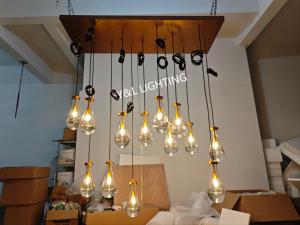 Lustre suspendu de luxe, modèle rectangulaire Rain 54, pour salon et salle à manger, design moderne, produit phare de notre usine. - Product Image 6