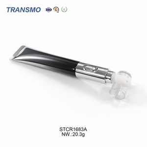 Eco-Conscious Recycle-Friendly <b>Lip</b> Paste Dispensing Tube Built-In Metal Applicator Tip Soft Plastic Cosmetic Hose - Product Image 4