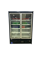Porte en verre de réfrigération de boisson verticale commerciale transparente et fraîche série de dépanneur série congélateur à porte en verre
