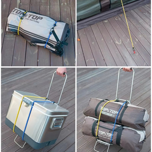 Camping en plein air cordon élastique en caoutchouc tente corde avec crochets pour randonnée voyage bagages reliure ceinture extensible - Product Image 6