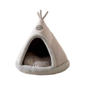 Casa de campaña para mascotas de alta calidad y cómoda, con diseño de oso durmiente, cama para gatos para la relajación de gatos en interiores - Product Image 3