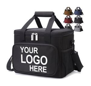 Custom Cooler Bags Custom Logo Picnic Outdoor Thermal Bag Food Delivery Insulated Lunch Tote Bags Polyester Zipper Closure - Product Image 1