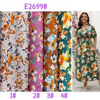 Tissu imprimé numérique 100% rayonne/viscose en gros, motif floral, imprimé fleuri, tissu à fleurs miniatures pour robe femme