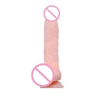 Bonito amor suave impermeable silicona realista consolador con ventosa para mujeres juguetes para adultos