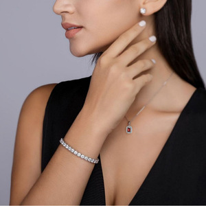 2026 18K Gold Plated Stainless Steel Tennis Bracelet <b>for</b> Women <b>Men</b> Cubic Zirconia Iced Out Link Chain Jewelry Wholesale - Product Image 2