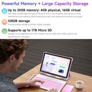 Tablet <span class=keywords><strong>PC</strong></span> de 10.1 pulgadas, 128 GB de ROM, batería de 6000 mAh, pantalla IPS de 1280*800, WIFI+BT con teclado, funda, ratón y lápiz. - Product Image 5