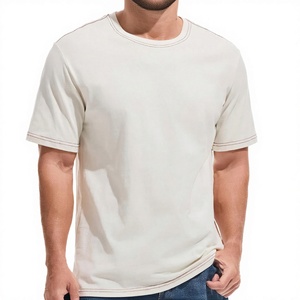 T-shirt décontracté pour homme en Spandex/Nylon 220g, motif lettres sérigraphiées, design vierge - Product Image 3