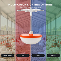 Lampu LED Peternakan Unggas 0-100% Dapat Diredupkan, Tahan Air IP67, 48V DC, Plug and Play, Konektor Cepat, Bebas Kedip, Penerangan Kandang Ayam
