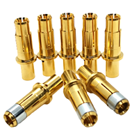 Broches de contact D-sub OEM de précision plaquées or/argent, 2,0 mm, à ressort couronne, en cuivre, usinées CNC par brochage
