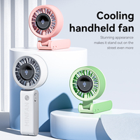 Nouveau ventilateur portable USB 2026, mini ventilateur de bureau, affichage numérique, pliable, ventilateur à porter autour du cou, personnalisation OEM/ODM disponible