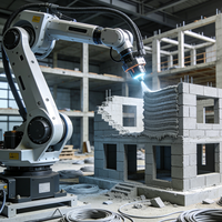 Robot d'impression 3D industriel pour la construction GEO RC1-3100 Kuka KR210, bras de 3100 mm haute flexibilité pour l'architecture et l'aménagement paysager