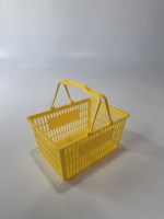 Panier d'épicerie empilable de couleur personnalisée, durable, en plastique écologique, avec poignées réglables, facile à transporter pour la vente au détail