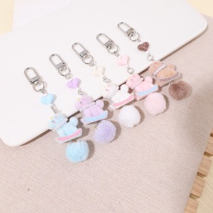 Porte-clés en peluche en forme de poney avec pompon et perle en forme de cœur pour le Nouvel An chinois du Cheval, breloque pour sac, pendentif pour étui de téléphone - Product Image 4