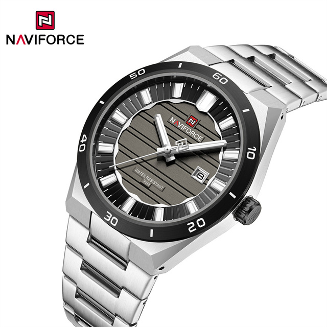 NAVIFORCE Watch 9268 Stainless Steel Quartz Watch Men Private Label Retro Style