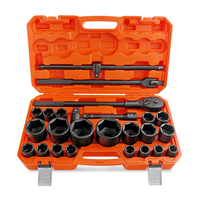 Coffret d'outils de réparation automobile Hi-Spec 21/26 pièces, grande boîte à outils, jeu de douilles à cliquet robustes 3/4 pouces, compatible OEM/ODM