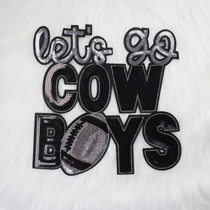 High Quality Custom Fabric Iron-On Sequin Bow Patches Embroidered Patch Decorations Clothes Accessories - Product Image 4