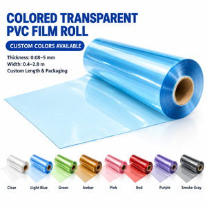 Rollo de Vidrio Flexible de PVC Transparente y de Colores, Lámina Flexible Personalizada para Protección de Mesas y Muebles - Product Image 1