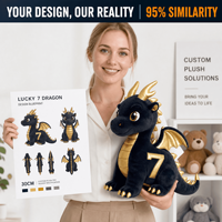 Peluche Dragon Porte-Bonheur 7 du Casino 2027 – Fabricant de Qualité, Conception Personnalisée, Vente en Gros, Animaux en Peluche, OEM, ODM, Merchandising de Marque