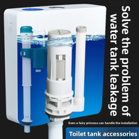 Accesorios de Cisterna de Inodoro de Plástico ABS, Ecológicos, con Doble Descarga, Válvula de Descarga de Alta Presión, Estilo Moderno, Ahorro de Agua, Montaje en el Suelo