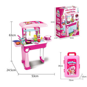 Jeu de cuisine en plastique pour enfants, jeu d'imitation éducatif précoce, ensemble de jouets avec valise - Product Image 5