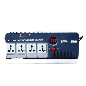 Socket 1500VA Digital Display AC Automatic AC Voltage Regulators Stabilizers 220V AVR