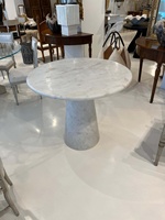Table basse en pierre naturelle polie de style moderne et luxueux, en marbre blanc pour salon, villa et cuisine