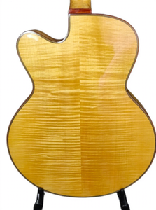 Chitarra Elettrica <span class=keywords><strong>Jazz</strong></span> Yunzhi di Qualità Eccellente Fatta a Mano in Acero Massiccio con Tastiera in Ebano Strumento Musicale Acustico - Product Image 3