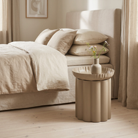 Table d'appoint cylindrique moderne en métal OEM, finition mate, pour salon et chambre à coucher, mobilier de salon, vente en gros