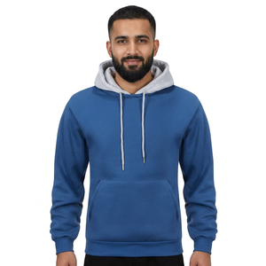 Sweat à capuche décontracté pour homme de haute qualité, personnalisable avec logo, poche avant, en polaire respirant et à séchage rapide, coupe classique, idéal pour l'hiver - Product Image 1