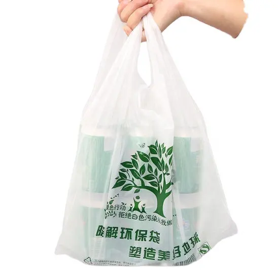 Экологичный пластиковый пакет, деловой пакет для покупок, биоразлагаемый пластиковый пакет