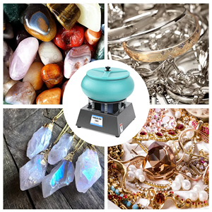 Polisseuse vibrante de 17 pouces pour la finition et le débavurage des bijoux en or et en argent, bol en acier inoxydable de 12 L - Product Image 6