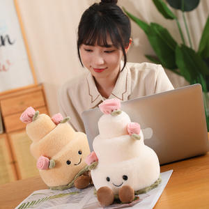 Функциональная плюшевая игрушка для торта, 3 яруса, свадебный торт, украшенный цветами, Креативные Свадебные подарки - Product Image 3