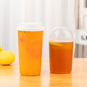 Lokyo tiêm ly sinh tố Trong Suốt 500ml 700ml uống lạnh trà sữa sương cứng thẳng PP cốc nhựa dùng một lần - Product Image 4