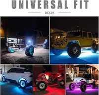 Luces LED RGB de Neón de Alto Brillo para Rocas, Kit de Iluminación Exterior para Automóviles, Impermeable IP65, con Control por Aplicación, Venta al por Mayor