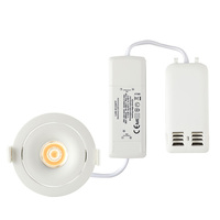 Lumière d'intérieur à intensité variable avec interrupteur boîte de jonction et pilote 240v Cct réglable Led Cob plafonniers 12w Led Spot Light
