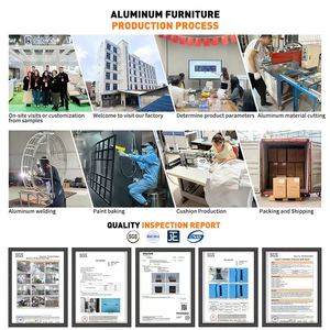 أريكة فناء معدنية متينة من الألومنيوم للأماكن الخارجية - Product Image 6