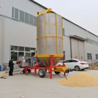 Séchoir vertical mobile multi-combustibles (biomasse, granulés, diesel, électrique) pour céréales (maïs, riz, blé) JingHong WoFeng