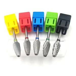 5 fraises coniques en carbure de tungstène, tige de 3/32 pouces, pour outil rotatif, polissage dentaire, embouts de perceuse à ongles - Product Image 3