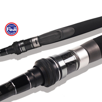 Canne à pêche en carbone FJORD OEM FUJI Guides 2,82 m pour la pêche en mer, jigging léger, avec anneaux KWAG pour la pêche au bar.