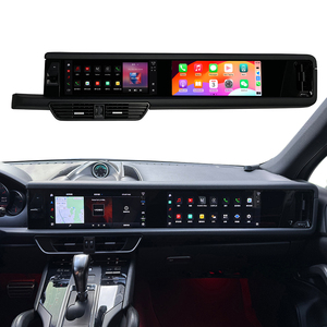 Không dây Apple Carplay 12.3 "Màn hình Kép <span class=keywords><strong>Android</strong></span> Car đài phát thanh DVD stereo Player cho Porsche Cayenne GPS navigation - Product Image 1