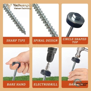 Stainless Steel Tent Pegs with Rubber Washers for Outdoor <b>Camping</b> All Seasons Use - Product Image 6