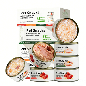 Venta al por mayor de estilos populares: Tarro de hidratación para gatos de 375 g con sopa espesa, 0 gelatina, 0 almidón, 0 granos, alimento principal de alta calidad y alto en proteínas. - Product Image 1
