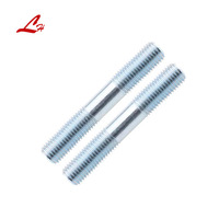 Double End Studs M8 M16 M20 Grade 8.8 10.9 Customized Carbon Steel Zinc Plated Threaded Head Stud Rod