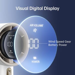 <b>Handheld</b> <b>Fan</b> 3000mAh Rechargeable Portable Mini <b>Fan</b> 100 Gears Strong Wind Turbo Desktop <b>Fan</b> for Outdoor Office Dorm - Product Image 6