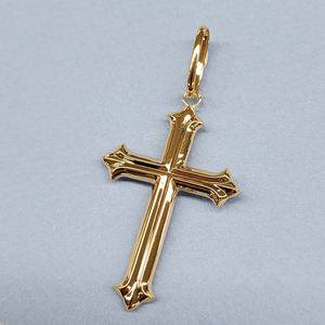 18K Solid Gold <b>Cross</b> Designer Luxury <b>Charms</b> Lightweight for Jewelry Making Fine Pendants & <b>Charms</b> - Product Image 5