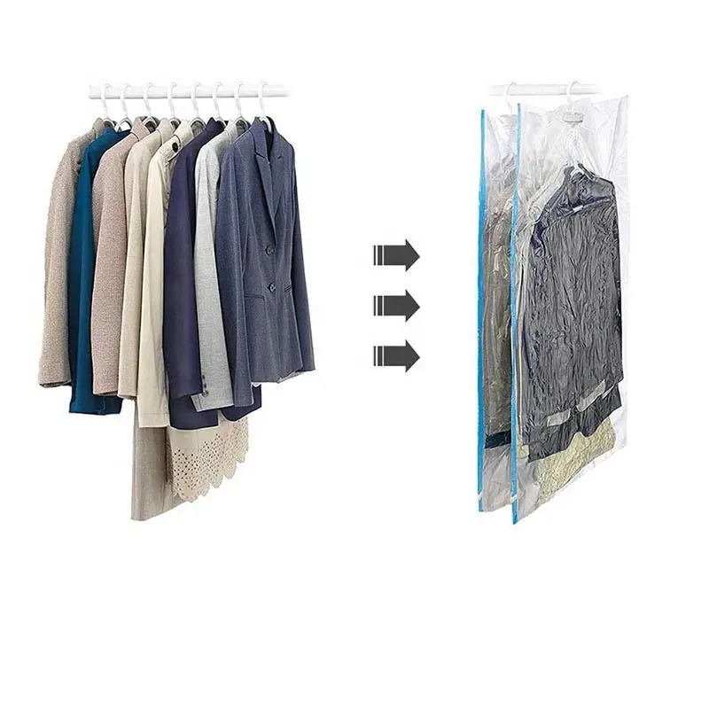 8 Pack 80% in Più di Spazio Saver Borse per I Vestiti, coperte Sacchetto di Vuoto Sacchetto di Opp + Carta di Colore 3-5 Giorni