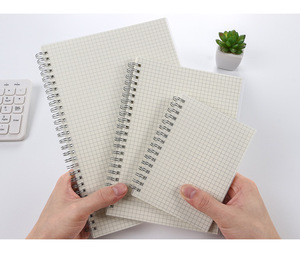 ปกสมุดโน้ตแบบเกลียวใสมีฝาปิด PP A5โน้ต A6สมุดบันทึกแข็งเครื่องเขียนเปล่าแบบกริดไลน์สำนักงาน - Product Image 5